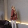 CAMISA COMPRIDA COM TIRAS - TERRACOTA