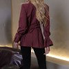 CAMISA COMPRIDA COM TIRAS - VINHO