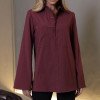 CAMISA COMPRIDA COM TIRAS - VINHO