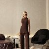 CONJUNTO MILÃO TRICÔ BLUSA ALONGADA - CAFÉ