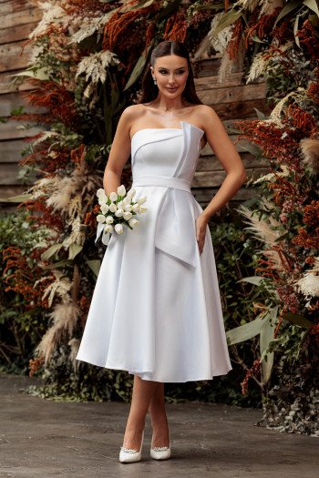 VESTIDO MARINA T.Q.C MIDI ZIBELINE NOIVINHAS - OFF WHITE