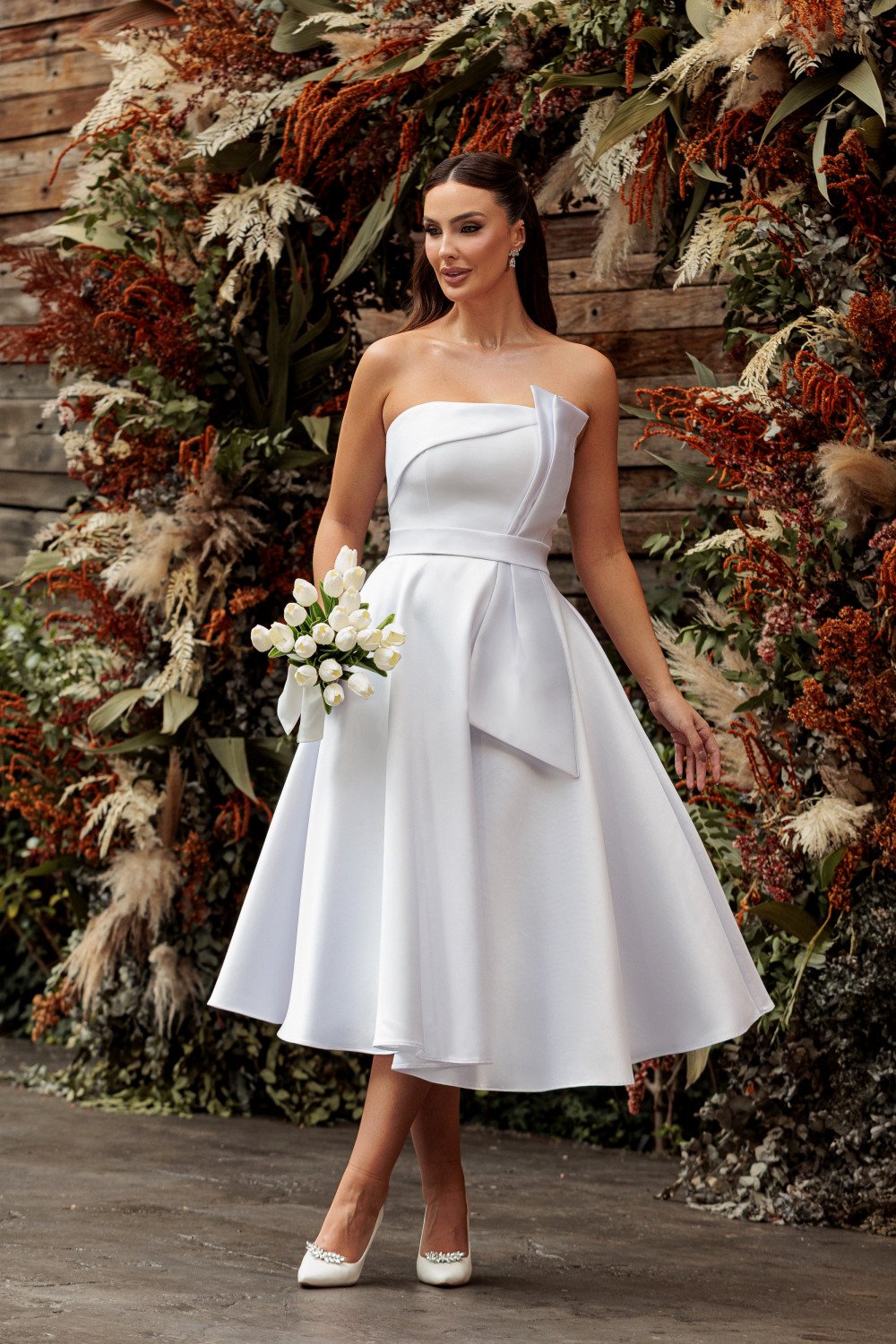 VESTIDO MARINA T.Q.C MIDI ZIBELINE NOIVINHAS - OFF WHITE