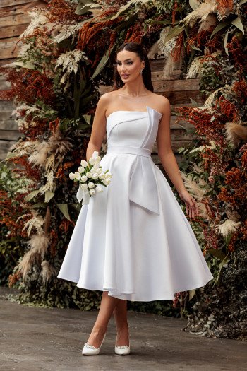 VESTIDO MARINA T.Q.C MIDI ZIBELINE NOIVINHAS - OFF WHITE