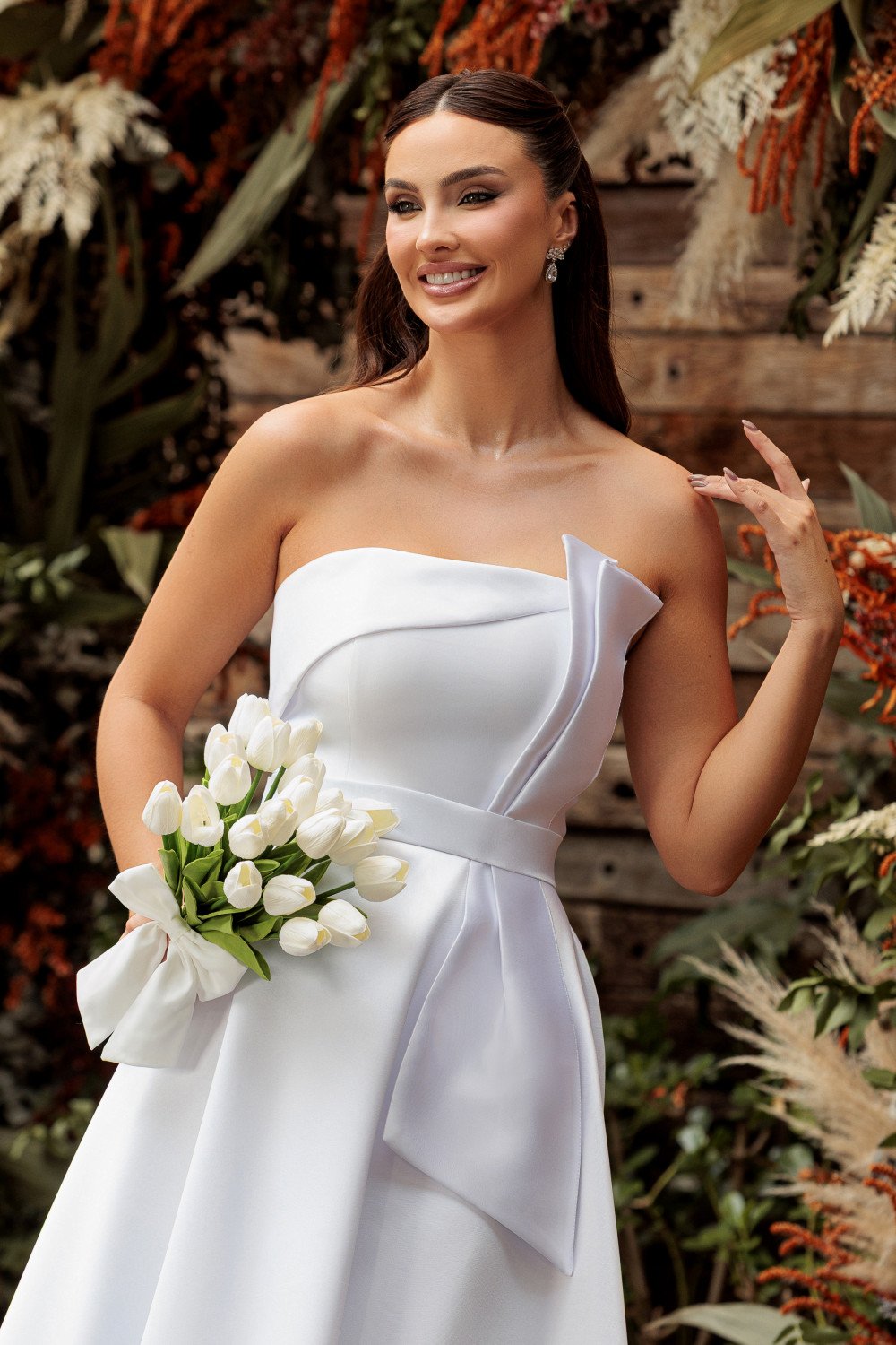 VESTIDO MARINA T.Q.C MIDI ZIBELINE NOIVINHAS - OFF WHITE