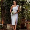 VESTIDO PATRICIA MIDI ZIBELINE UM OMBRO - OFF WHITE