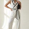 MACACÃO LÚCIA ALFAIATARIA BICOLOR FINESSE - BRANCO