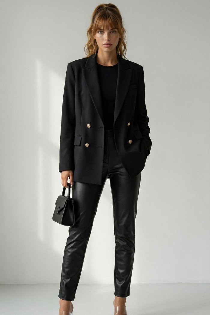 CALÇA LARISSA RESINADA FINESSE - PRETO