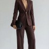 CONJUNTO ÁGATA ALFAIATARIA FINESSE - MARROM
