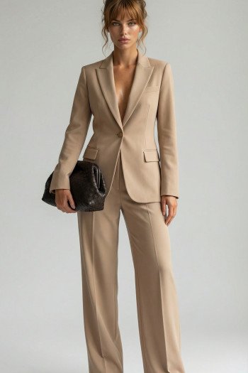 CONJUNTO ÁGATA ALFAIATARIA FINESSE - AREIA