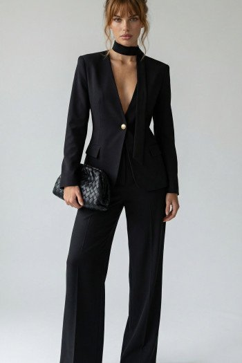 CONJUNTO ÁGATA ALFAIATARIA FINESSE - PRETO