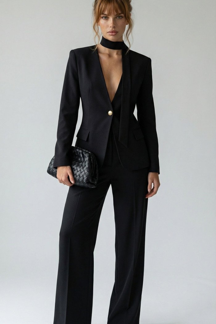 CONJUNTO ÁGATA ALFAIATARIA FINESSE - PRETO