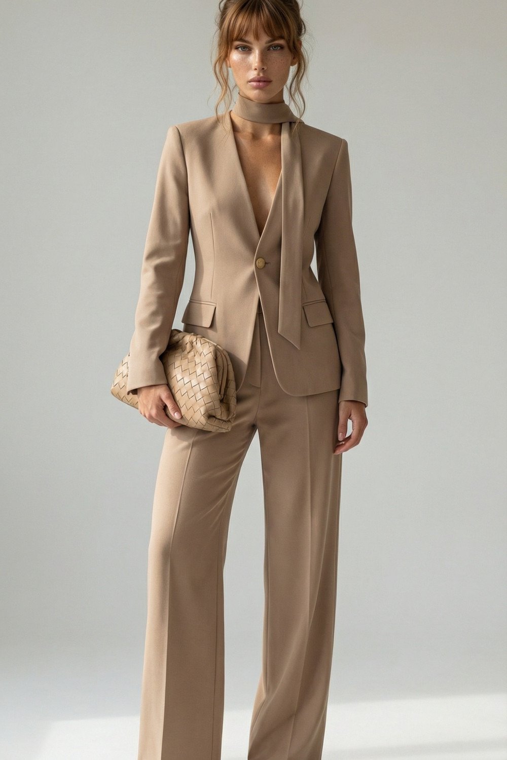 CONJUNTO ÁGATA ALFAIATARIA FINESSE - AREIA