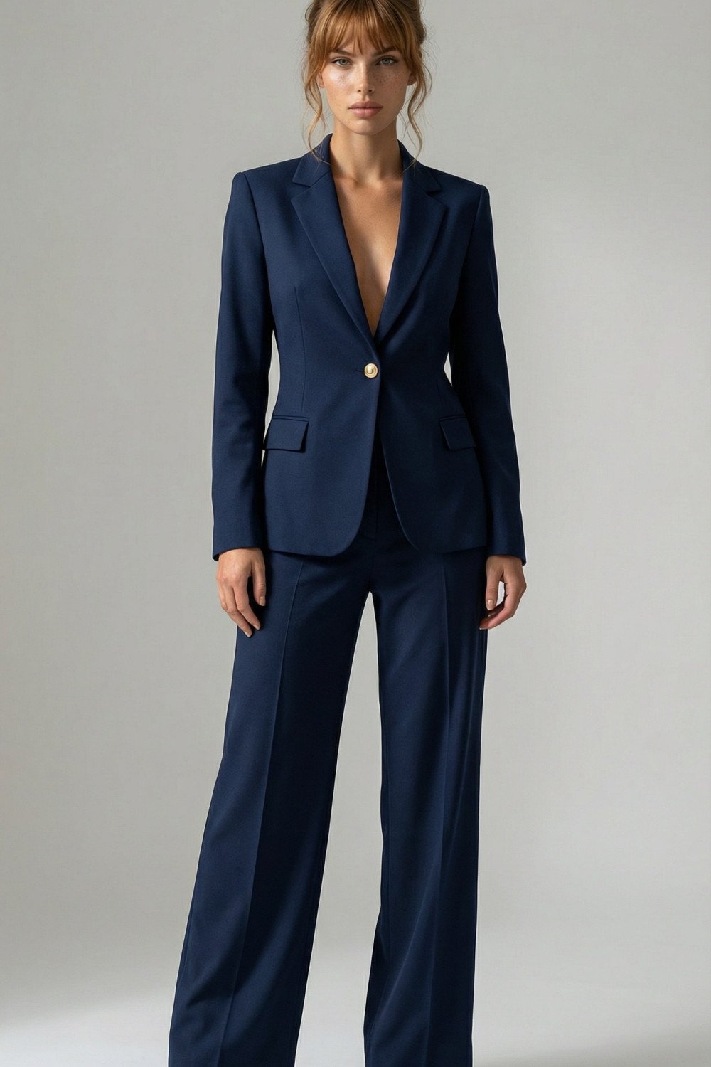 CONJUNTO ÁGATA ALFAIATARIA FINESSE - AZUL MARINHO