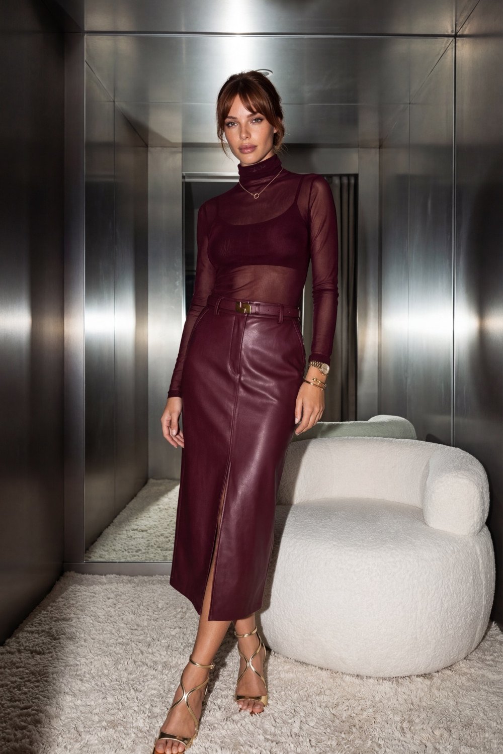 SAIA STELLA COURO ECO MIDI WILDNESSE - VINHO