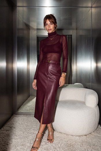 SAIA STELLA COURO ECO MIDI WILDNESSE - VINHO