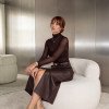 SAIA STELLA COURO ECO MIDI WILDNESSE - MARROM
