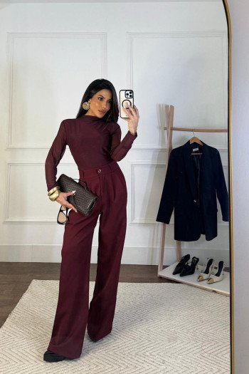 CALÇA CHLOE ALFAIATARIA PANTALONA SOUL - MARSALA