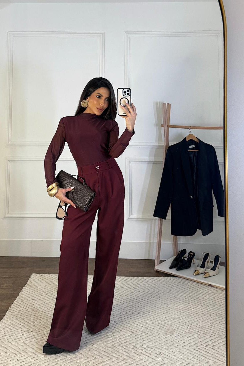 CALÇA CHLOE ALFAIATARIA PANTALONA SOUL - MARSALA