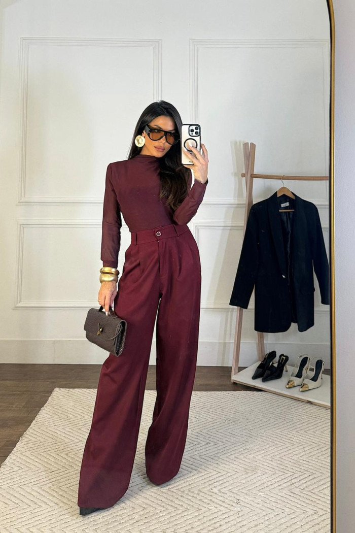 CALÇA CHLOE ALFAIATARIA PANTALONA SOUL - MARSALA