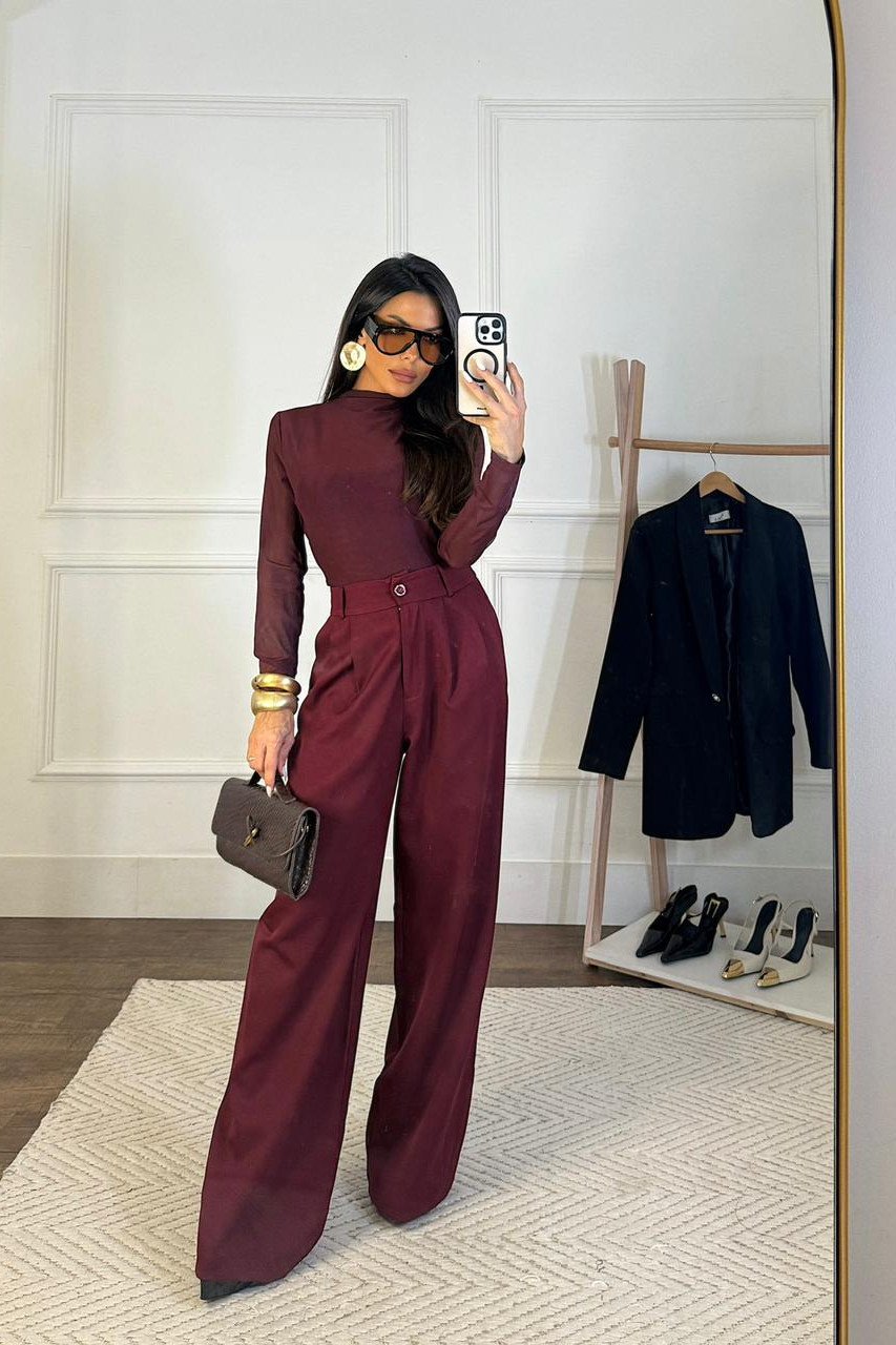 CALÇA CHLOE ALFAIATARIA PANTALONA SOUL - MARSALA