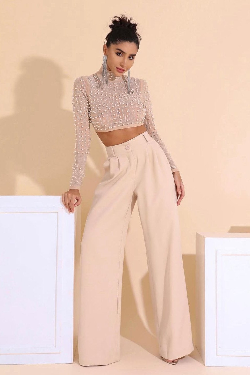 CALÇA CHLOE ALFAIATARIA PANTALONA SOUL - AREIA