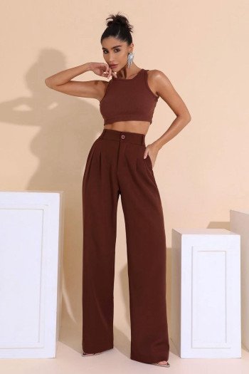 CALÇA CHLOE ALFAIATARIA PANTALONA SOUL - MARROM