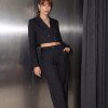 CONJUNTO TATI BLAZER E PANTALONA ALFAIATARIA WILDNESSE RISCA DE GIZ - PRETO