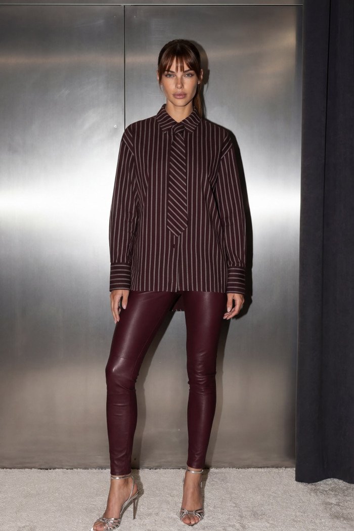 CALÇA LEGGING PAOLA FAKE LEATHER WILDNESSE - VINHO