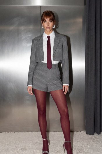 CONJUNTO TATI SHORTS ALFAIATARIA RISCA WILDNESSE - CINZA