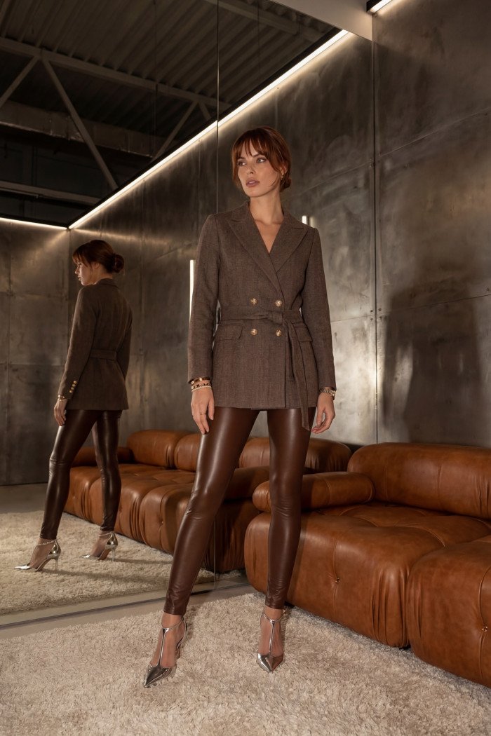 TRENCH COAT LÉA LÃ BATIDA WILDNESSE - MARROM