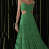 VESTIDO CREPE SILK CAMADAS HELEN - VERDE