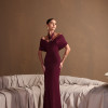 VESTIDO LONGO CHOKER SOLANGE - MARSALA