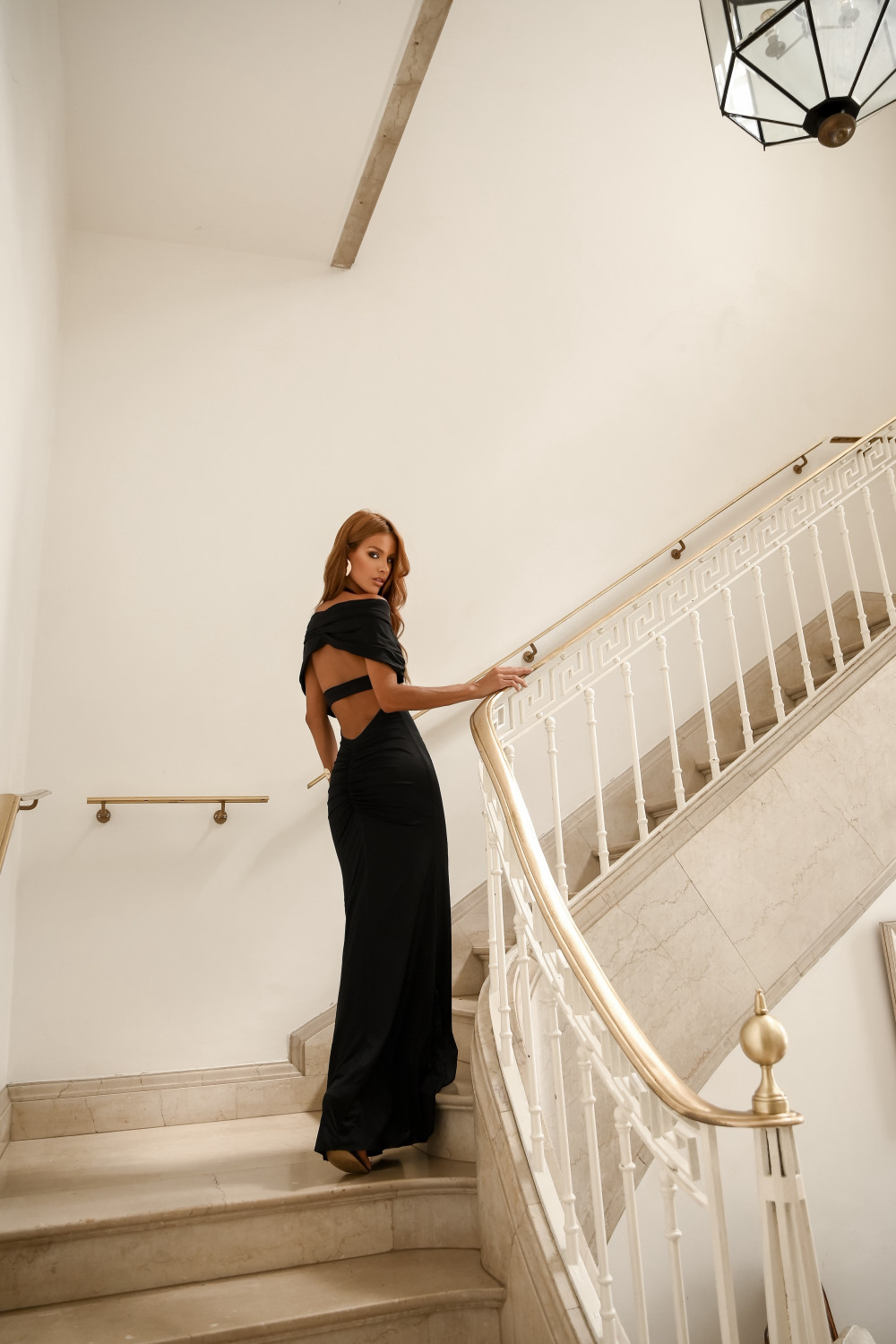 VESTIDO LONGO CHOKER SOLANGE - PRETO