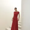 VESTIDO LONGO DRAPEADO CAMILLA - VERMELHO