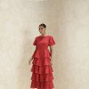 VESTIDO LU CAMADAS - VERMELHO