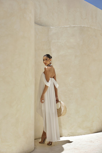 VESTIDO CURTO MULET CIGANINHA JORDANA - OFF WHITE