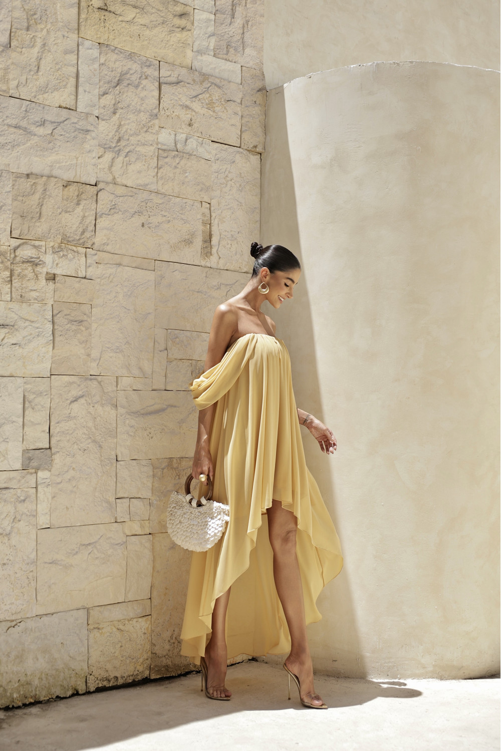 VESTIDO CURTO MULET CIGANINHA JORDANA - MOSTARDA