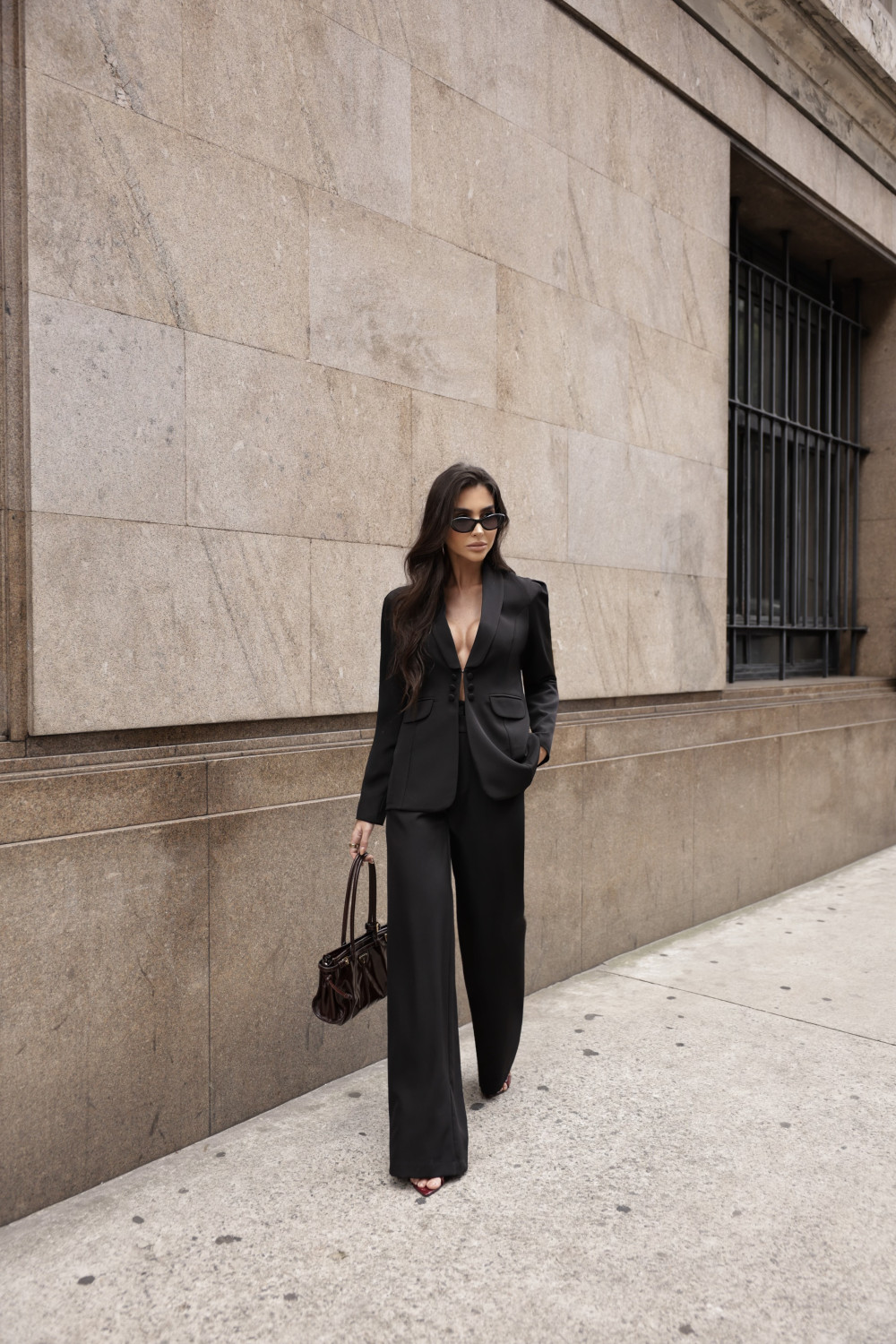 BLAZER OMBRO PREGAS BIANCA - PRETO