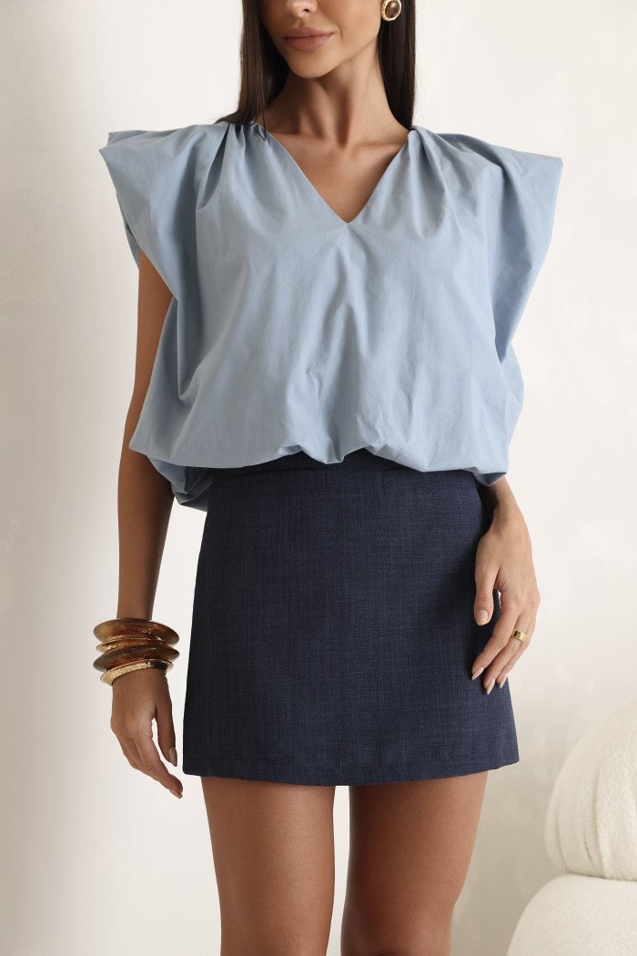 BLUSA BALONÊ TALITA - AZUL CLARO