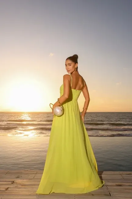 VESTIDO LONGO CREPE SILK LIMA - DÉBORA