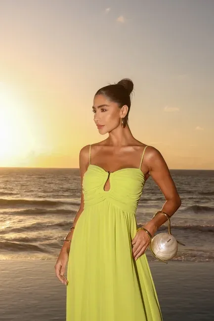 VESTIDO LONGO CREPE SILK LIMA - DÉBORA