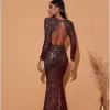 VESTIDO GLAMOROUS PAETÊ SEREIA - BRONZE