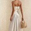 VESTIDO MIDI HELENA SAIA ASSIMÉTRICA - OFF WHITE