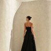 VESTIDO MIDI HELENA SAIA ASSIMÉTRICA - PRETO