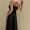 VESTIDO MIDI HELENA SAIA ASSIMÉTRICA - PRETO