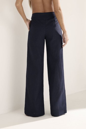 CONJUNTO FILIPA BLAZER E CALÇA LINHO - AZUL MARINHO