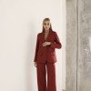 CONJUNTO FILIPA BLAZER E CALÇA LINHO - MARSALA