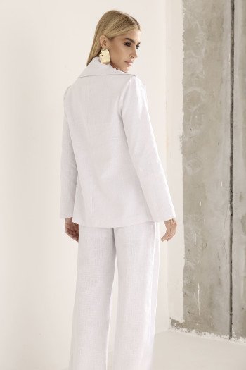 CONJUNTO FILIPA BLAZER E CALÇA LINHO - BRANCO