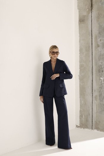 CONJUNTO FILIPA BLAZER E CALÇA LINHO - AZUL MARINHO