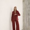 CONJUNTO FILIPA BLAZER E CALÇA LINHO - MARSALA